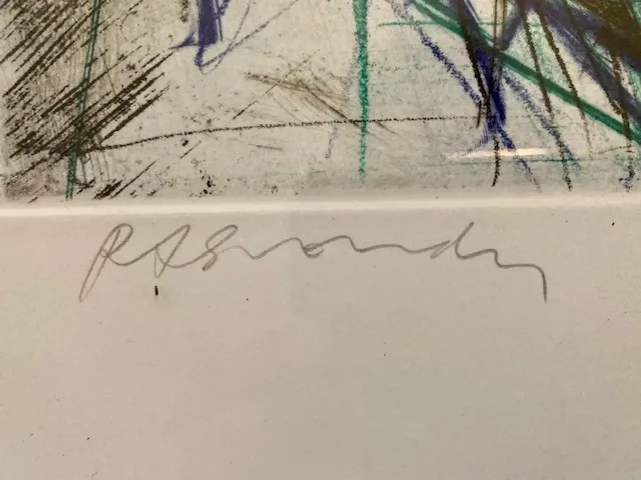 Billede 2 - Peter Brandes litografi, håndsign. og nummereret