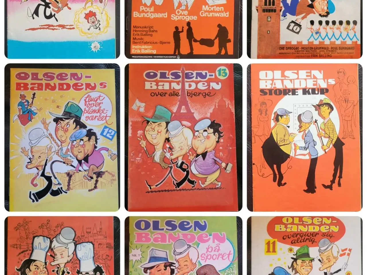 Billede 1 - 9 Stk. Olsen banden filmprogrammer/Biografprogramm