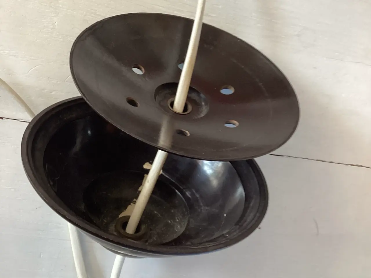 Billede 12 - Ældre kugle/globe loftslampe i glas