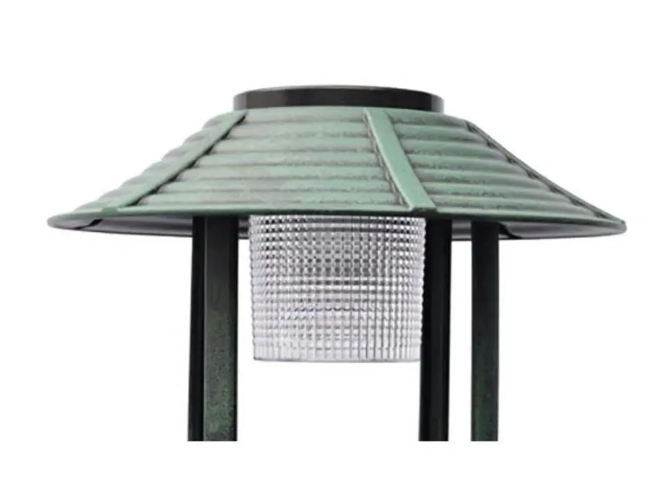Billede 3 - Fuglebad med foderbræt og solcellelampe - grøn, 39 × 97 cm