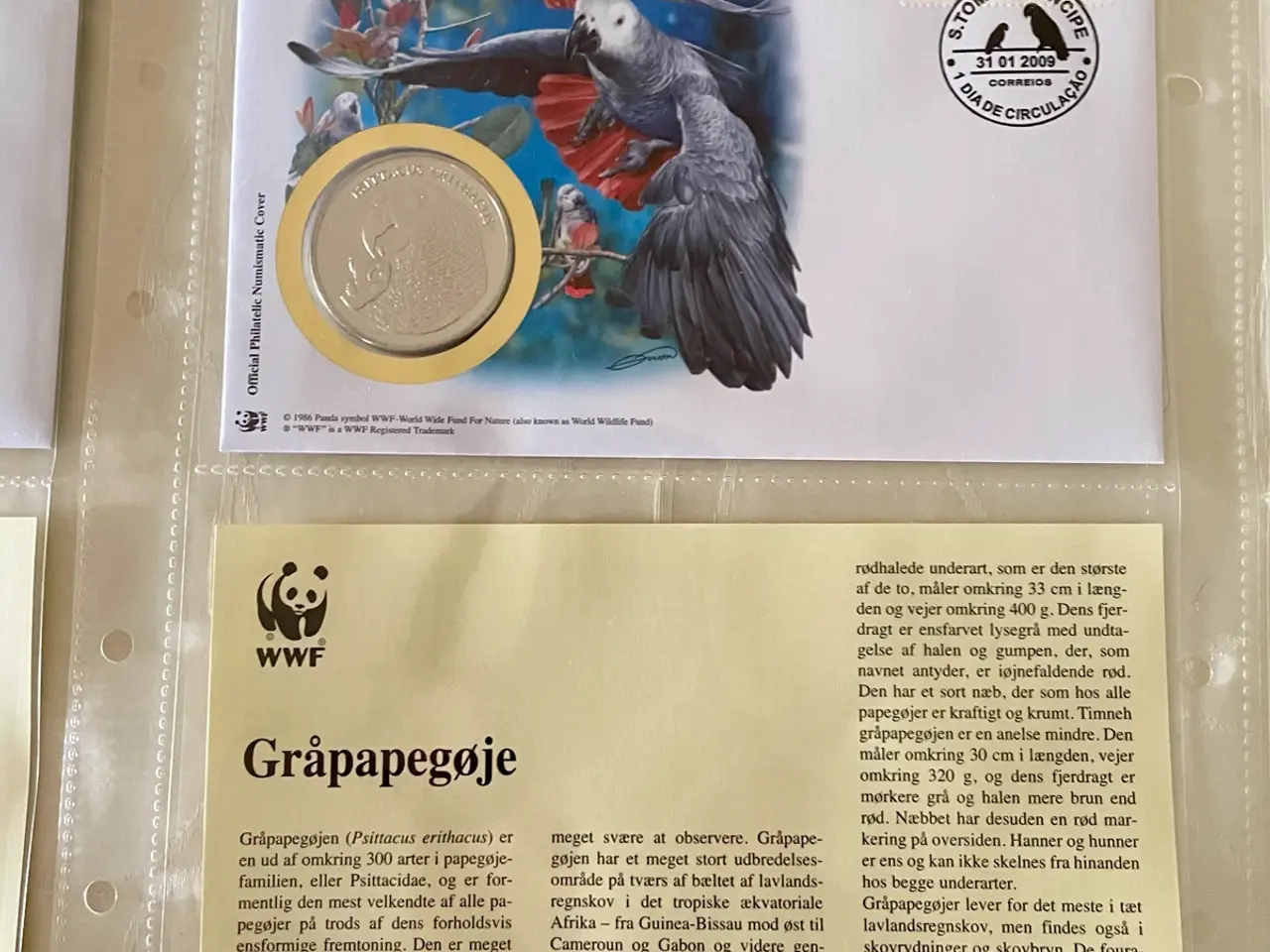 Billede 7 - 12 WWF møntbreve i samlemappe