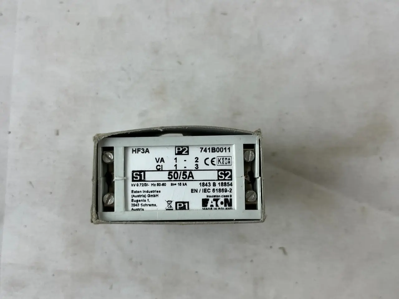 Billede 4 - Eaton HF3A 741B0011 strømtransformer 50/5A 1VA IEC