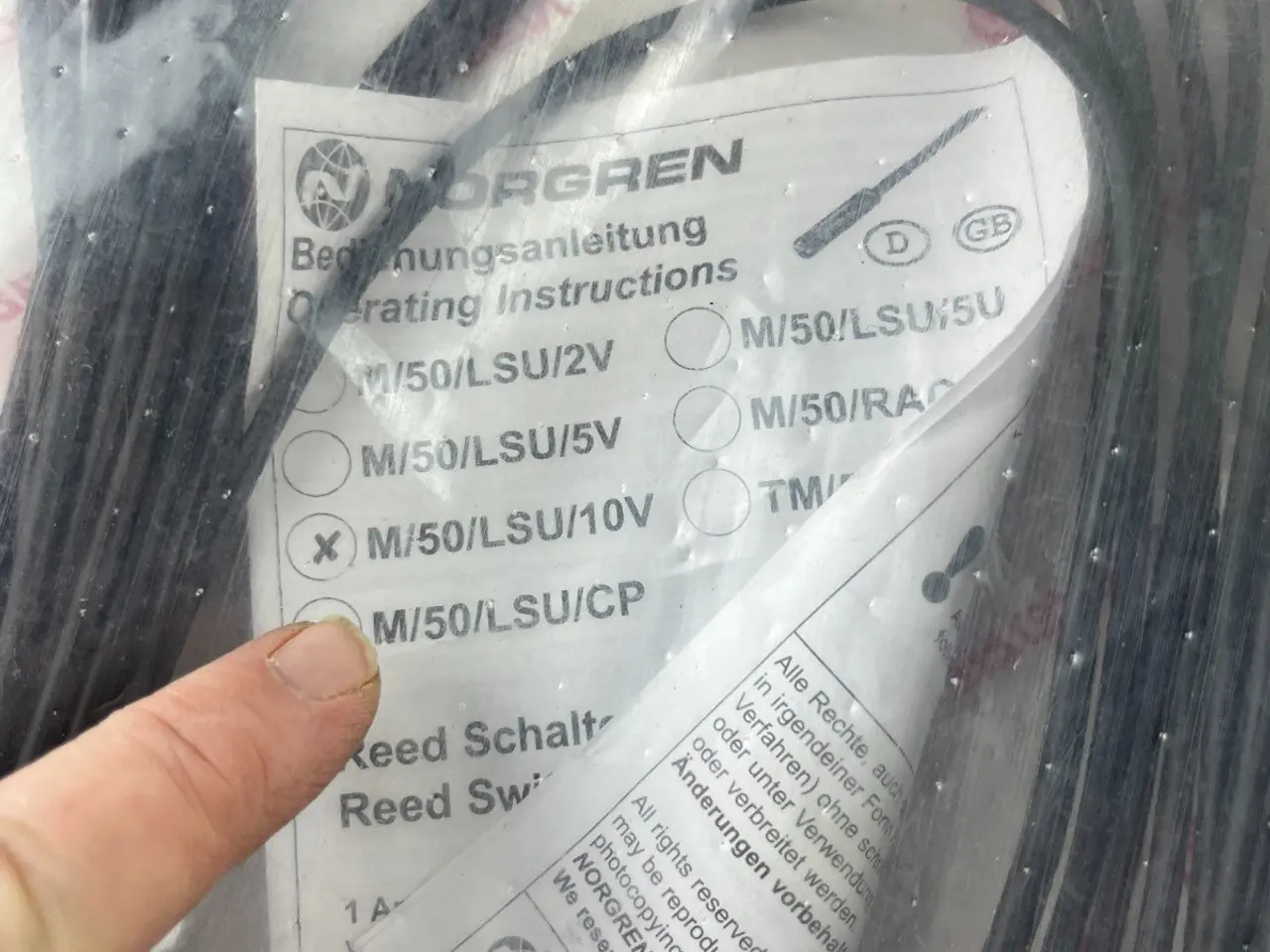Billede 2 - Norgren M/50/LSU/10V Magnetic Reed kontakt 10m For