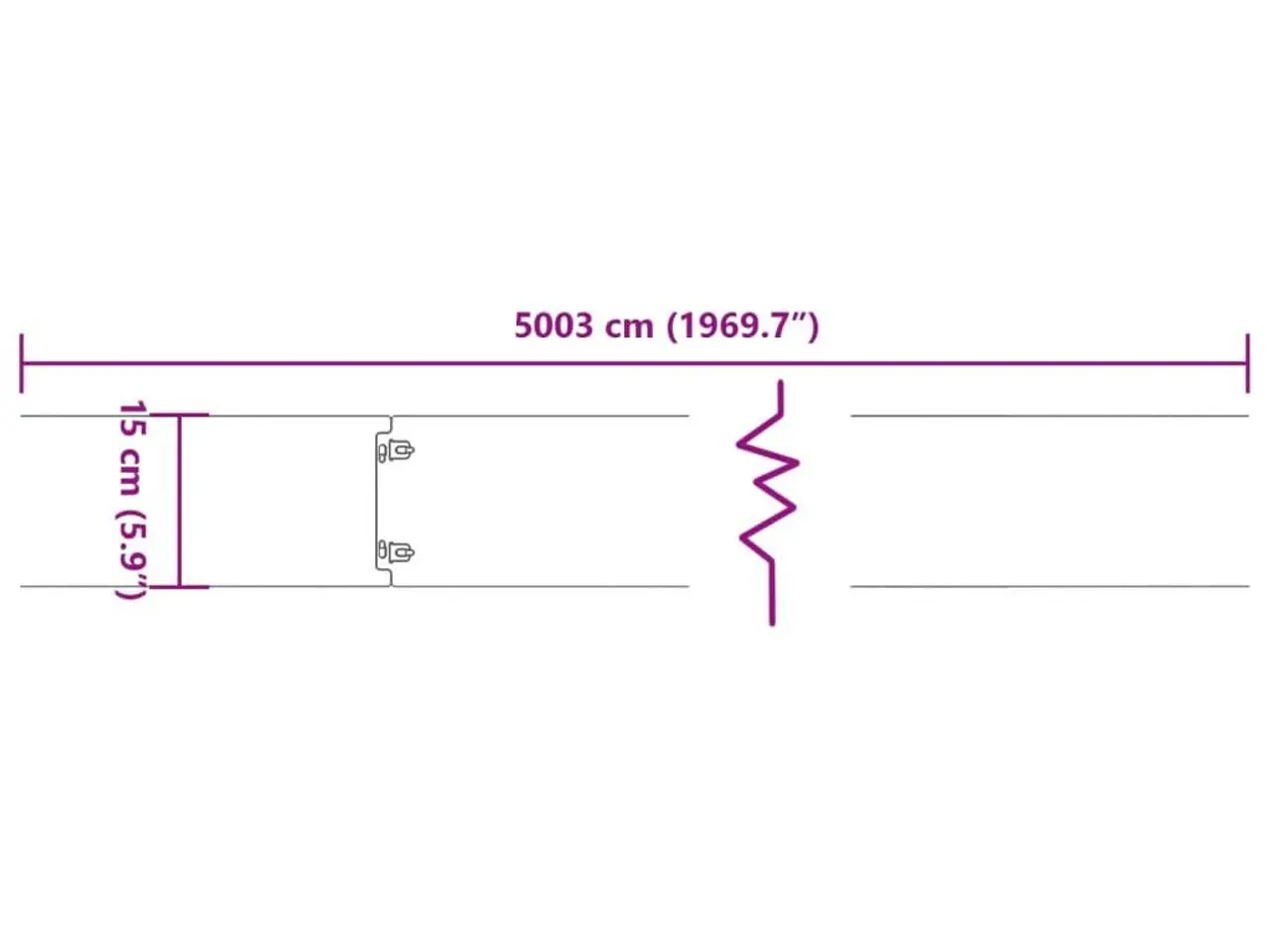 Billede 11 - Plænekant i cortenstål - 50 stk, 15 × 103 cm, rusten