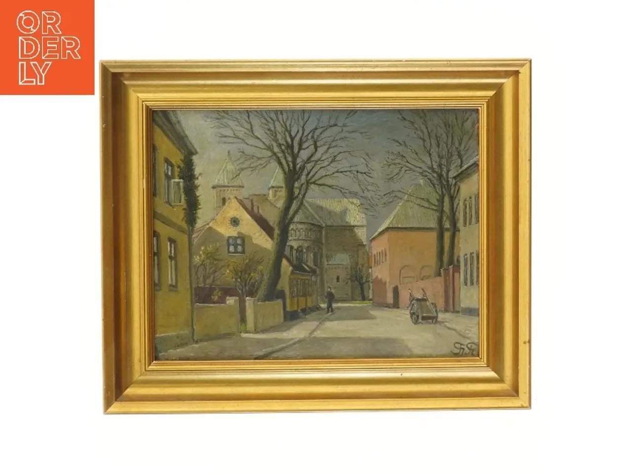 Billede 1 - Billedmaleri med ramme (str. 34,5x28,5 cm)