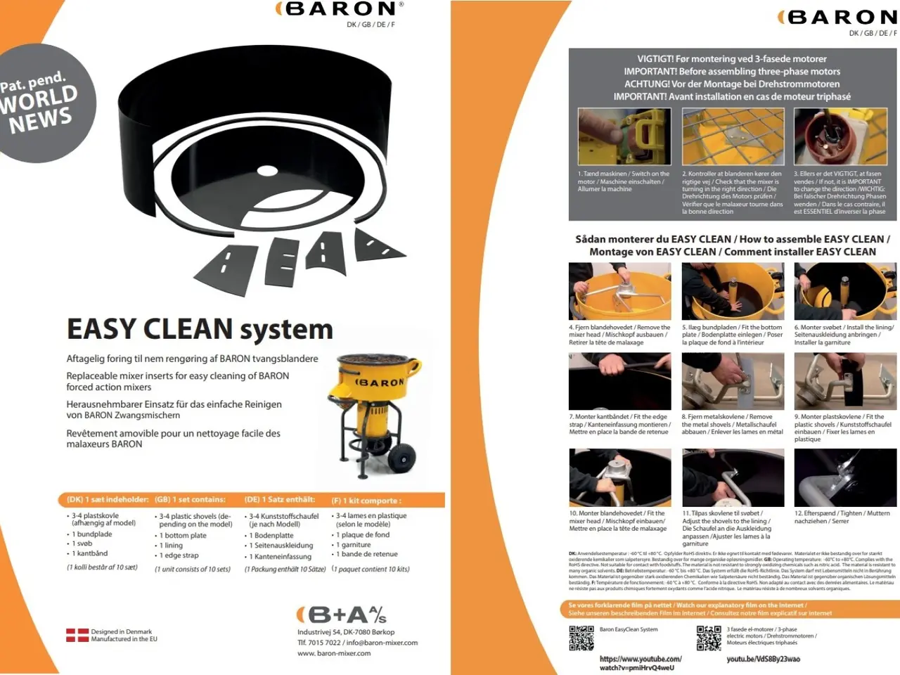 Billede 3 - Baron EasyClean System til 110 liter tvangsblander