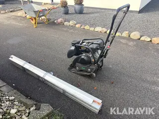 Pladevibrator med afrettersæt 4 m