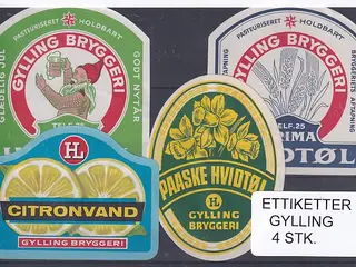 Etiketter - Gylling 4 Stk.