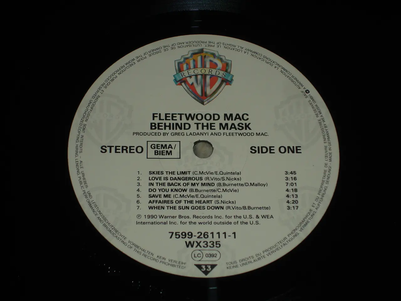Billede 5 - (Sender gerne) Fleetwood Mac – Behind The Mask