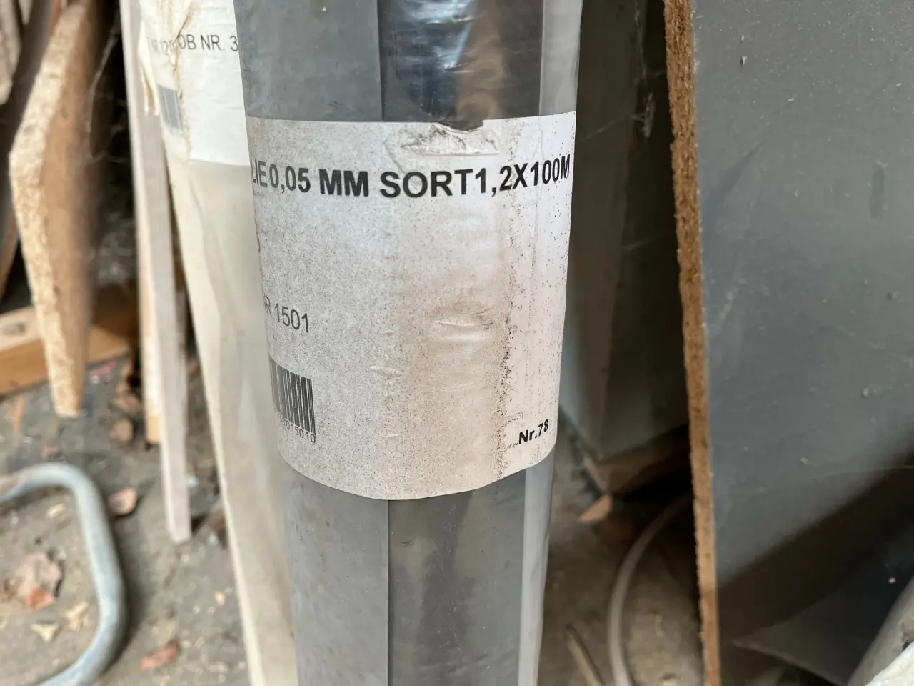 Billede 1 - Sort plast folie