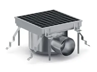 Rustfrit Gulvafløb (200 x 200 mm) – AISI 304 Stål
