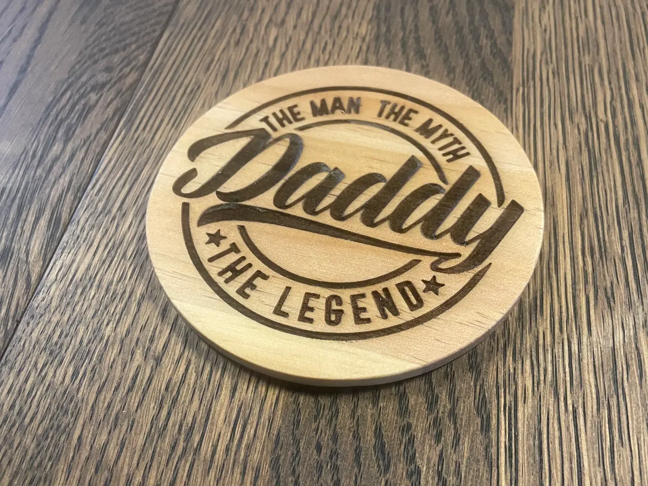 Billede 5 - Holder i træ, med 6 coasters.