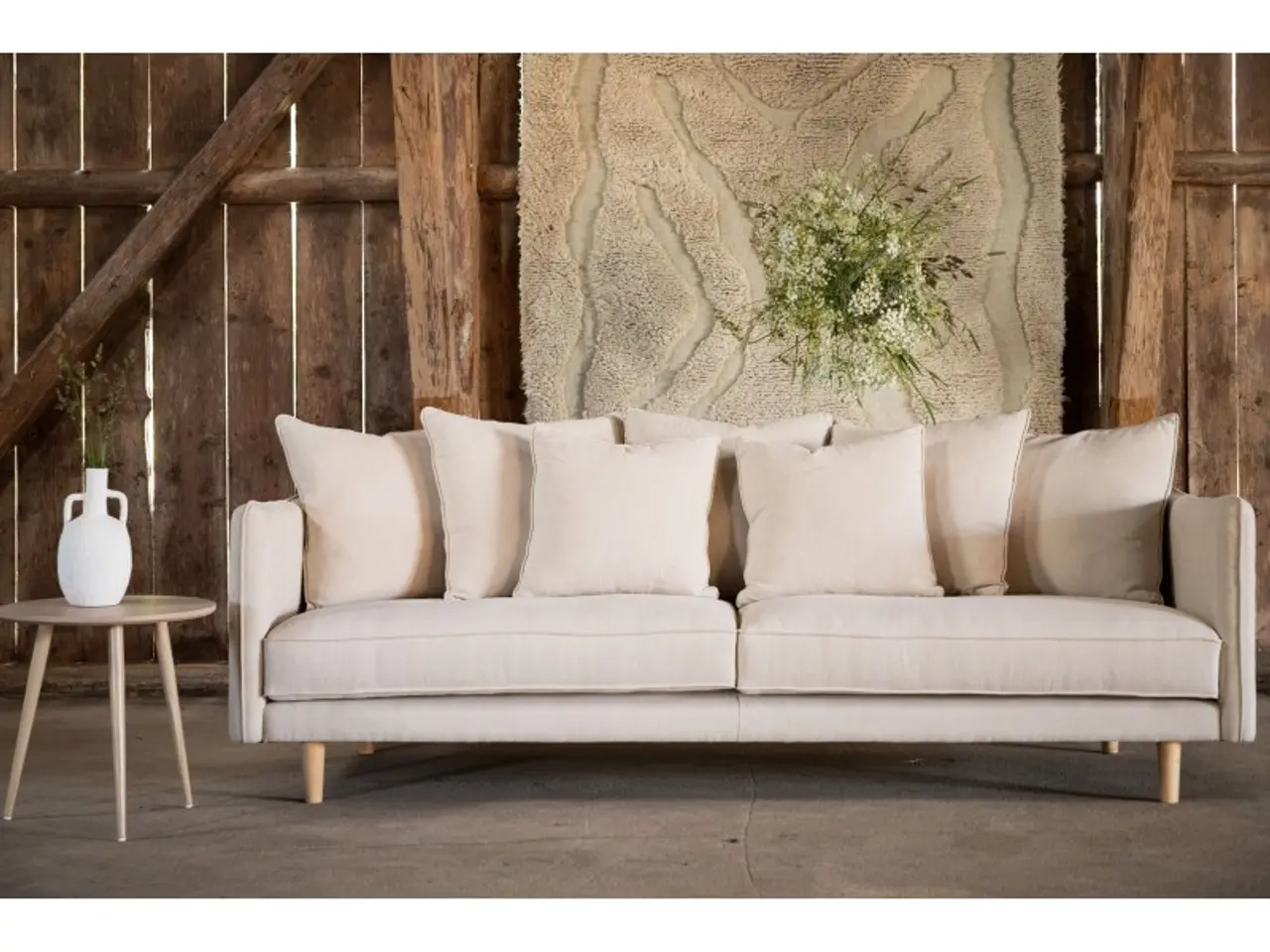 Billede 14 - Segelskaren 3 personers Sofa  - Beige Stof