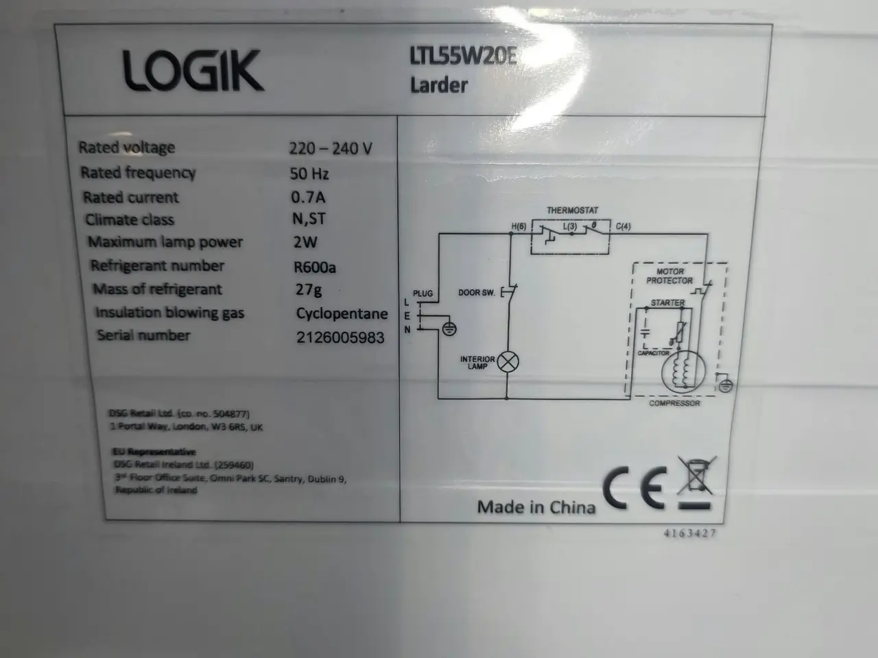 Billede 4 - Logik Køleskab med god plads