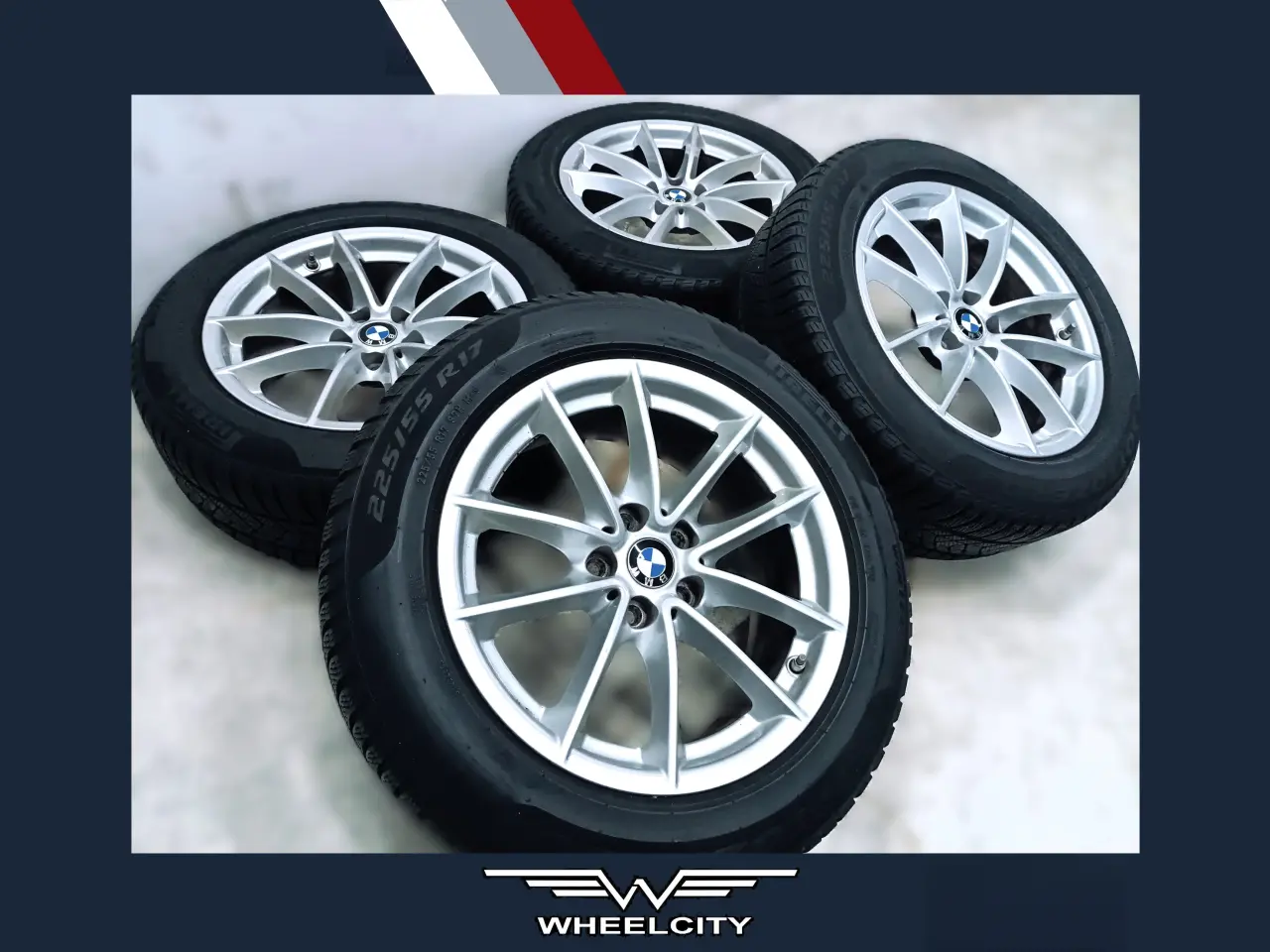 Billede 1 - 5x112 17" ET27 nav 66,6ø BMW vintersæt inkl.TPMS