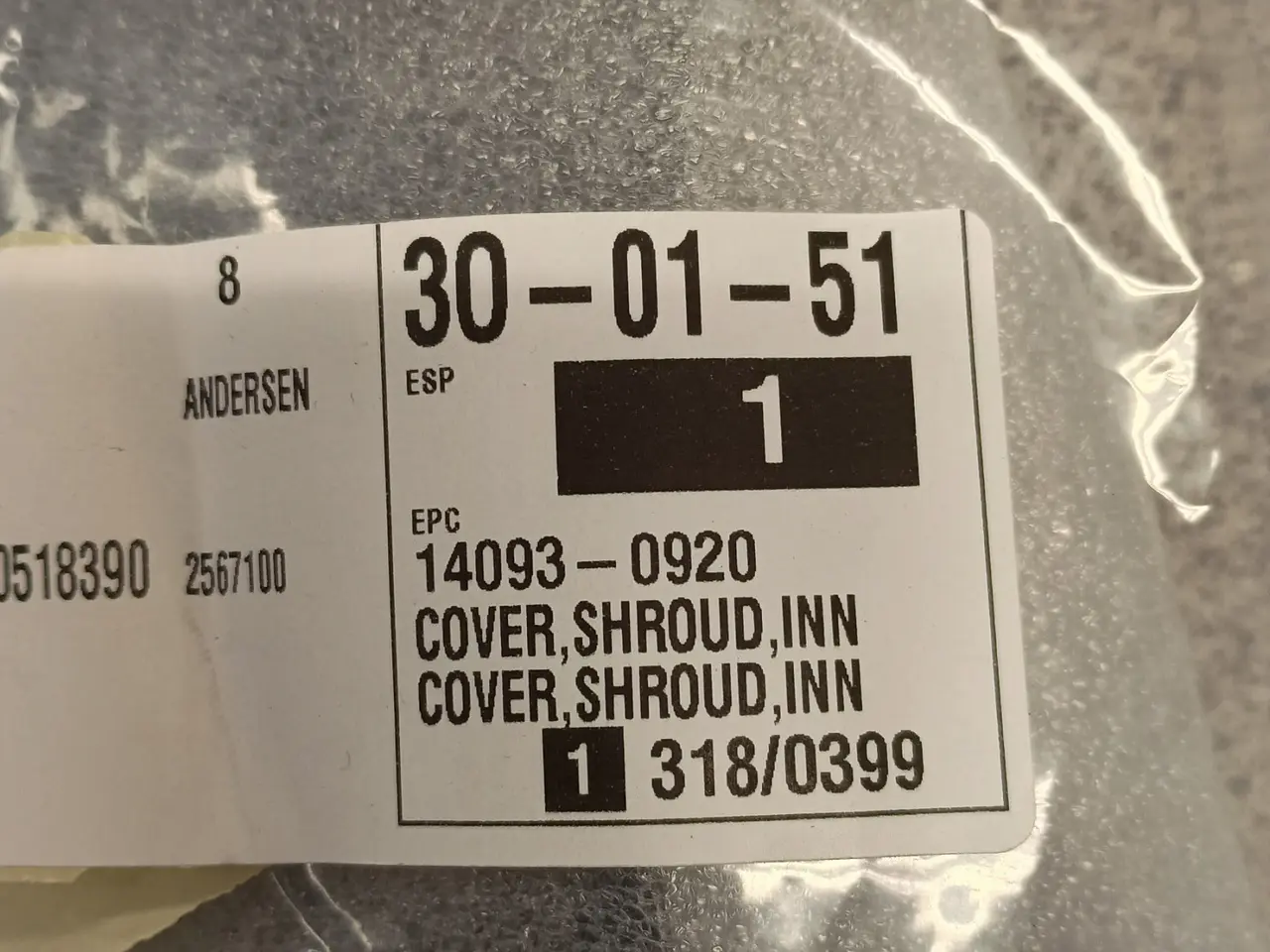 Billede 2 - Kåbedel, Kawasaki COVER,SHROUD,INNER,FR,RH