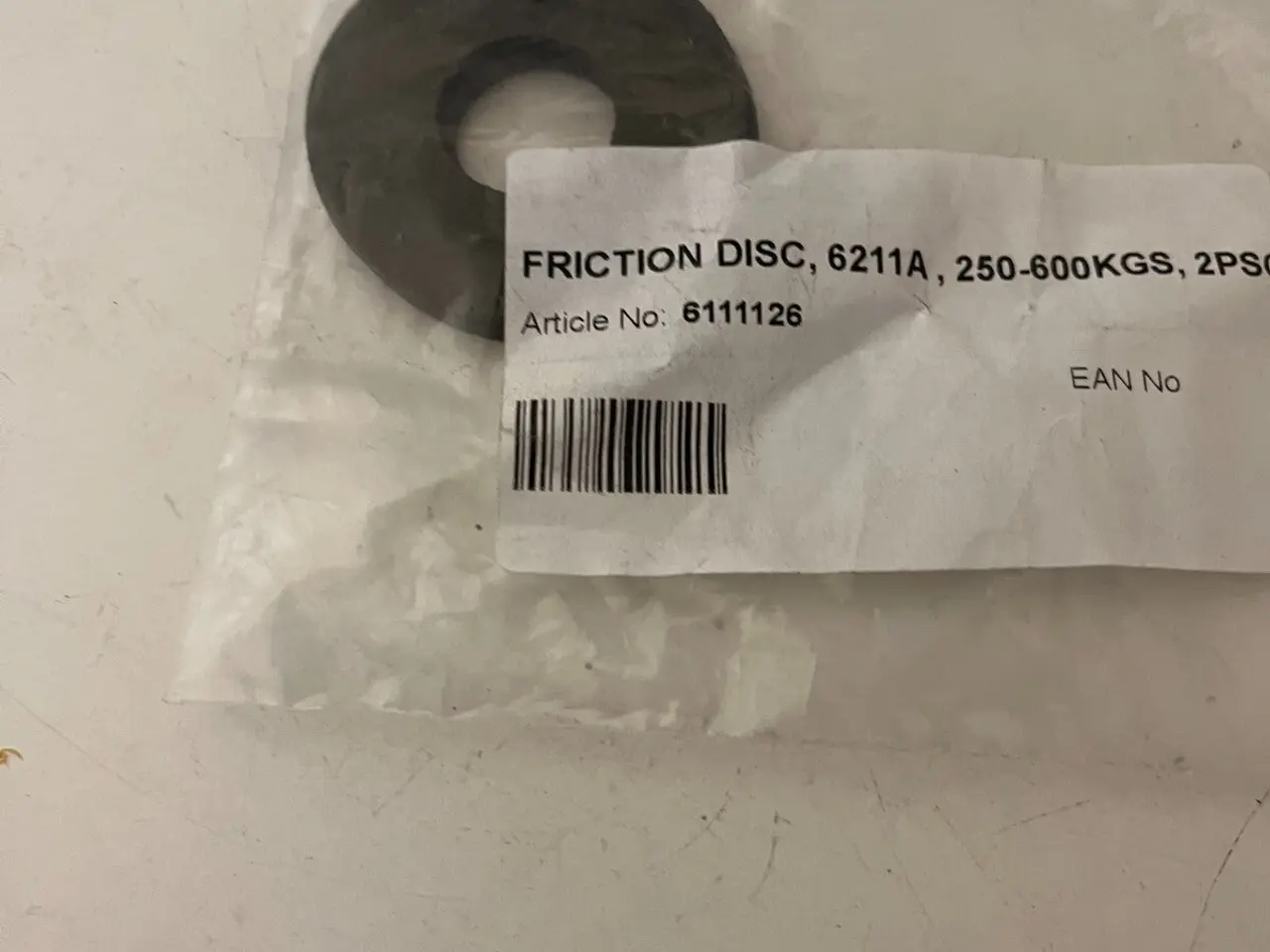 Billede 3 - FRICTION DISC 6211A, 250-600KGS, 2PCS - Article -