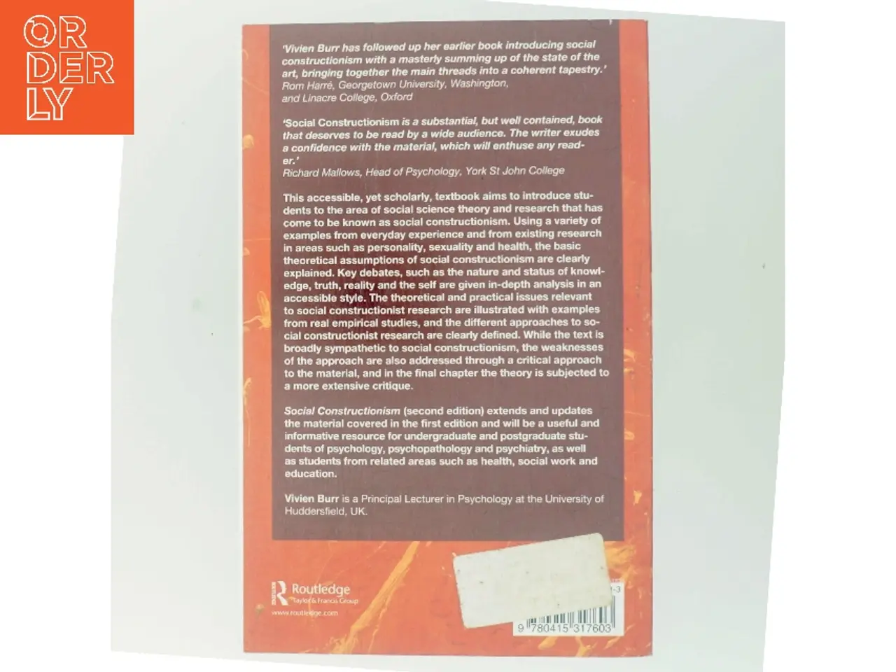 Billede 3 - Social constructionism af Vivien Burr (Bog)