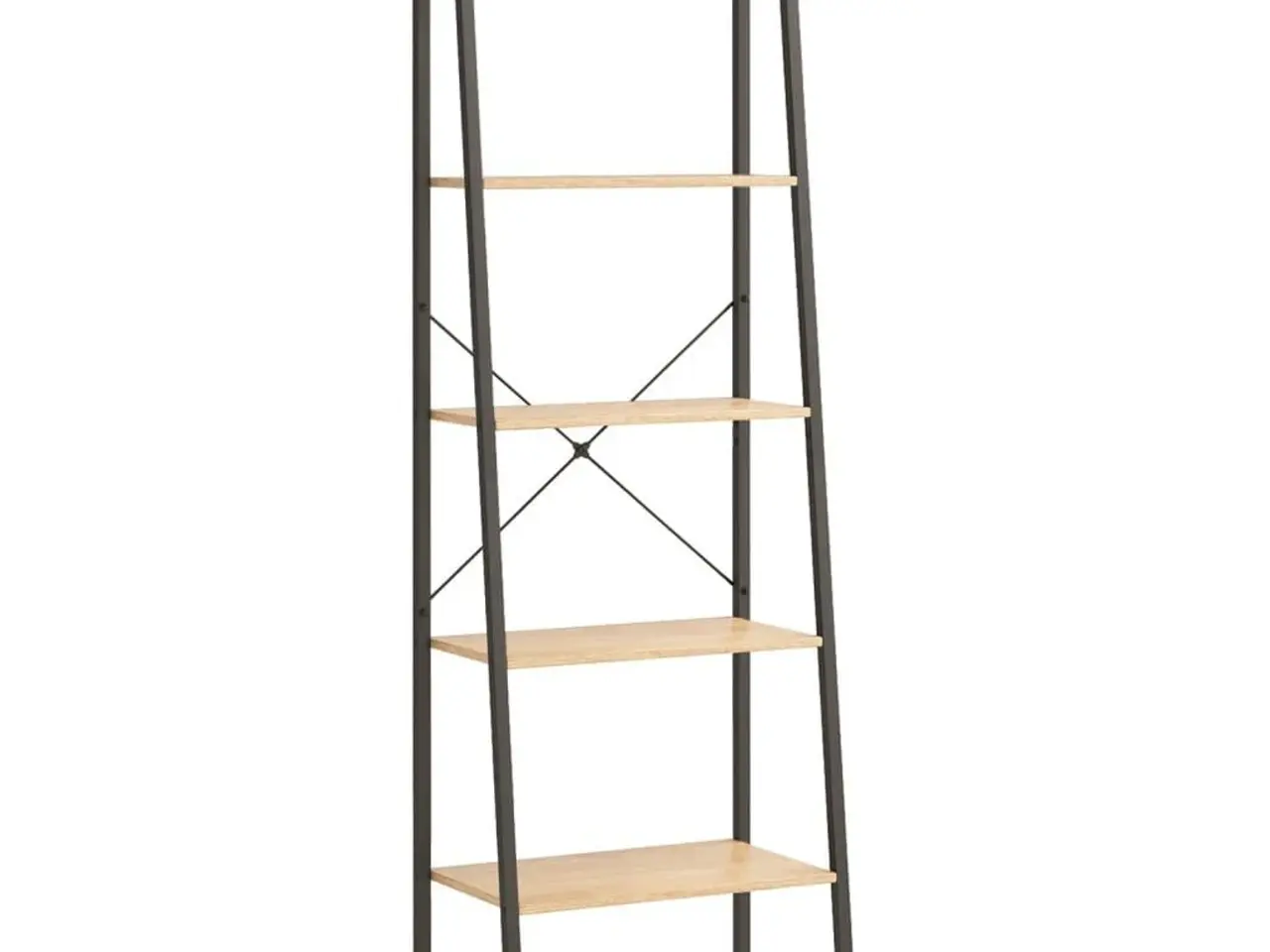 Billede 2 - Stigereol med 5 hylder 56×35×174 cm - lysebrun/sort