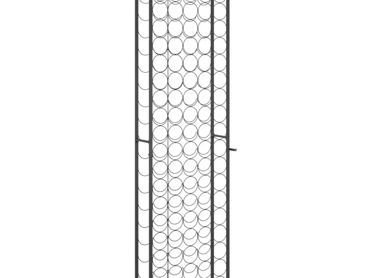 Billede 5 - Vinreol til 95 flasker - 54 × 18 × 200 cm, smedejern, sort