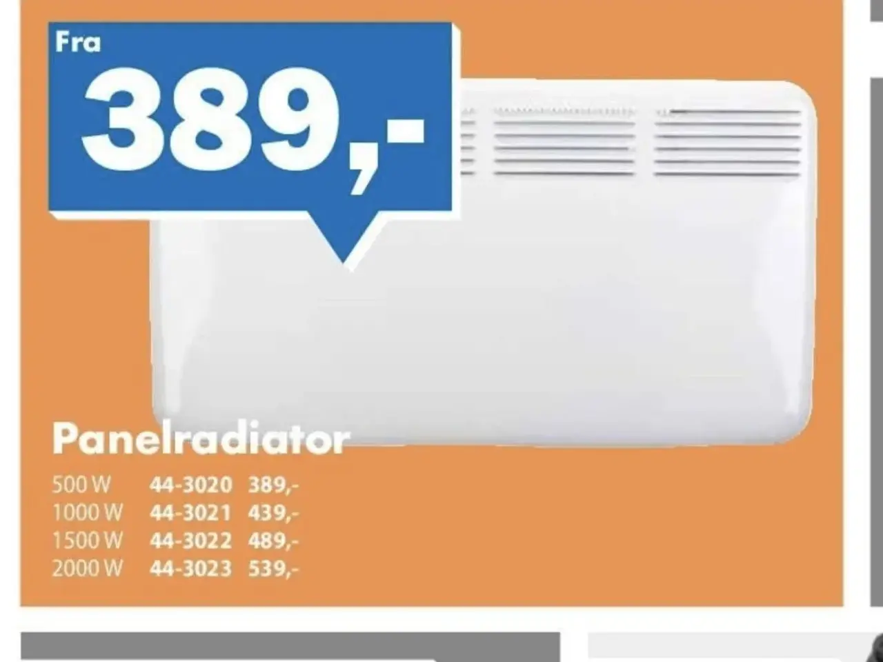 Billede 3 - Panelradiator / el radiator 500W