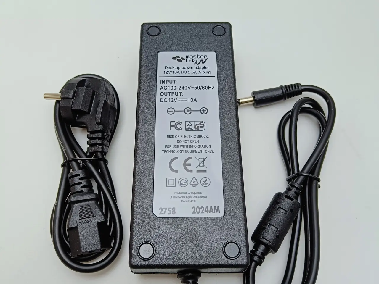 Billede 1 - NY! 12V 10A 120W Strømforsyning med stik 2.1/5.5mm