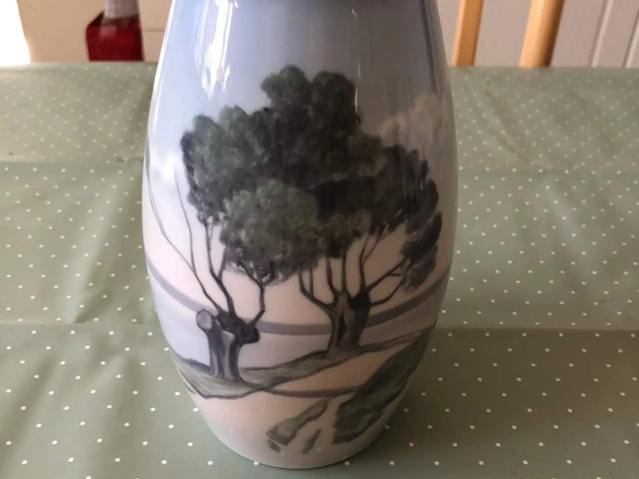Billede 1 - Bing & Grøndal vase med landskab