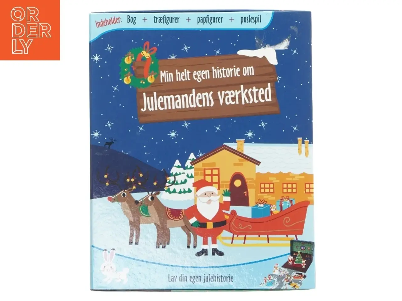 Billede 1 - Min helt egen historie om Julemands værksted legesæt fra Forlaget Globe (str. 25,5x20 cm)