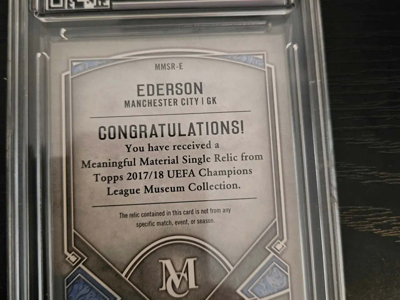 Billede 1 - Ederson Relic 59/80 Fodboldkort 