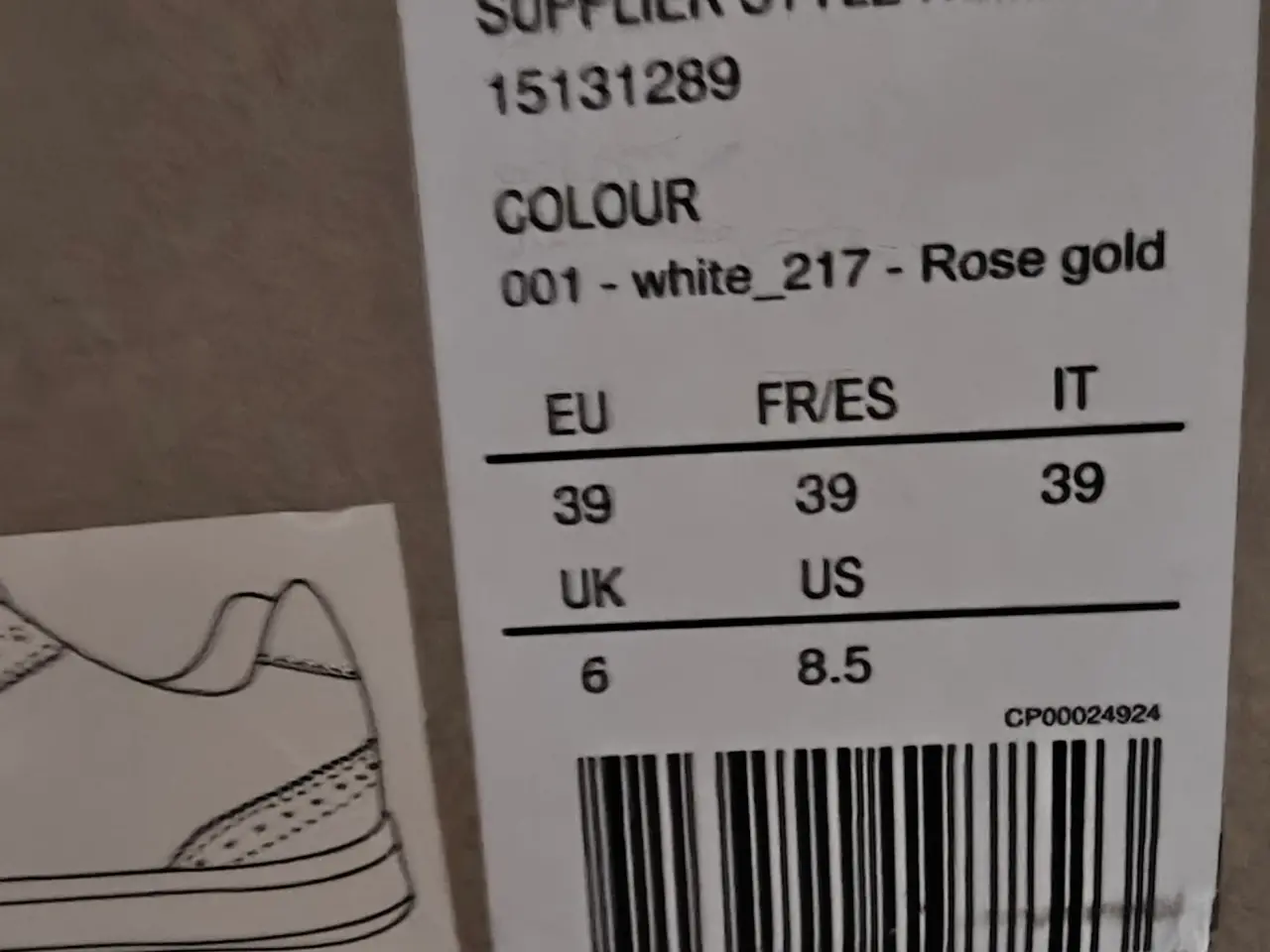 Billede 5 - Hvide/Rose Gold ONLY Sko (str. 39)