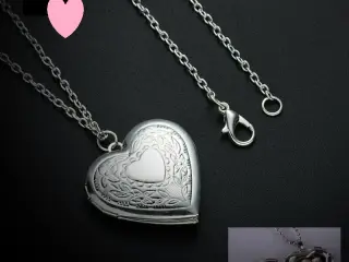 * Smuk halskæde med hjerte som kan åbnes ♥ - i Tib