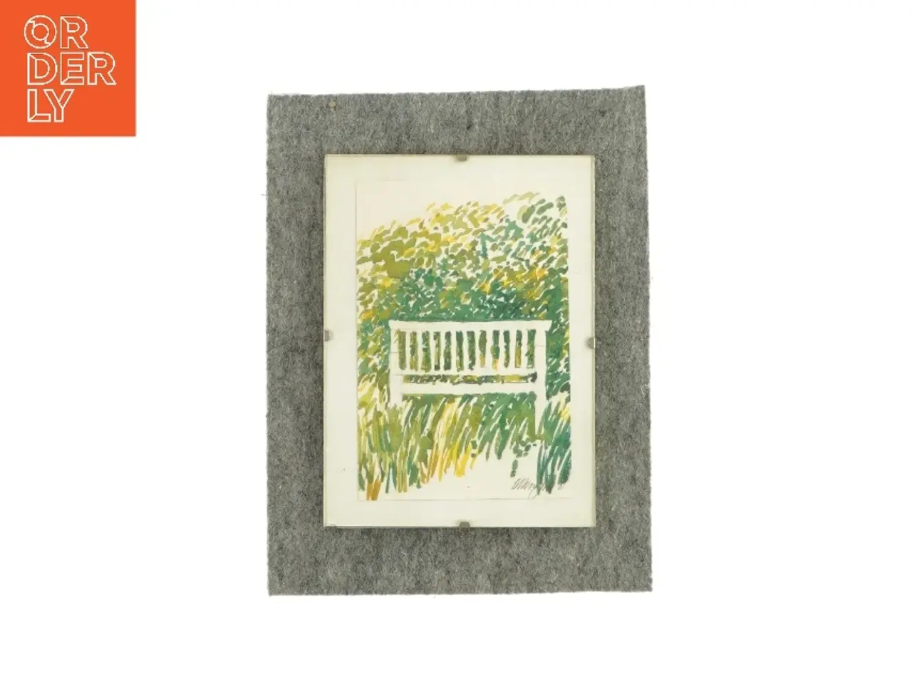 Billede 1 - Billedet i glasramme (str. LB: 17,5 x 13 cm)