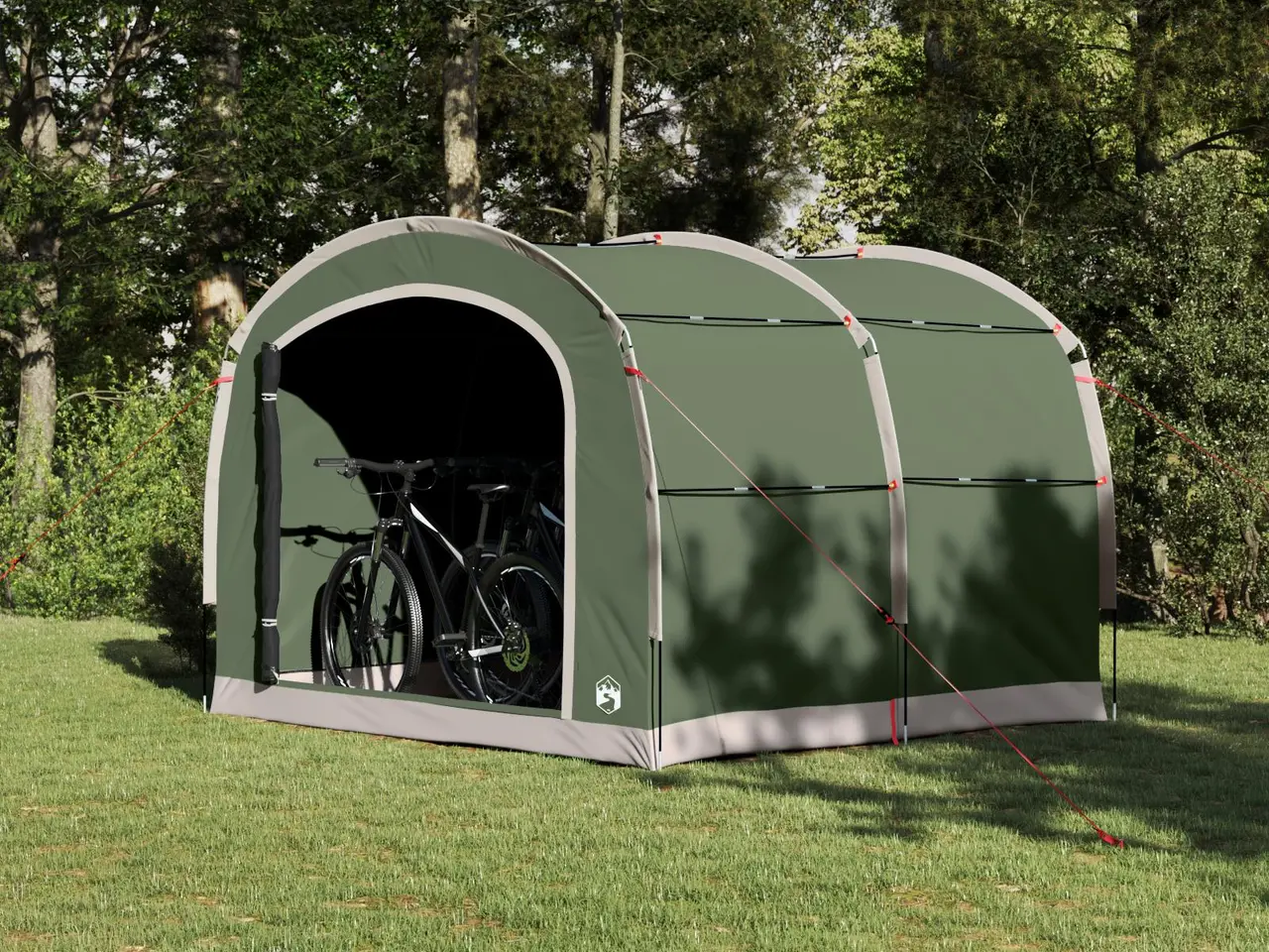 Billede 1 - Cykelopbevaringstelt med tag - grøn, 268 × 240 × 191 cm, polyester