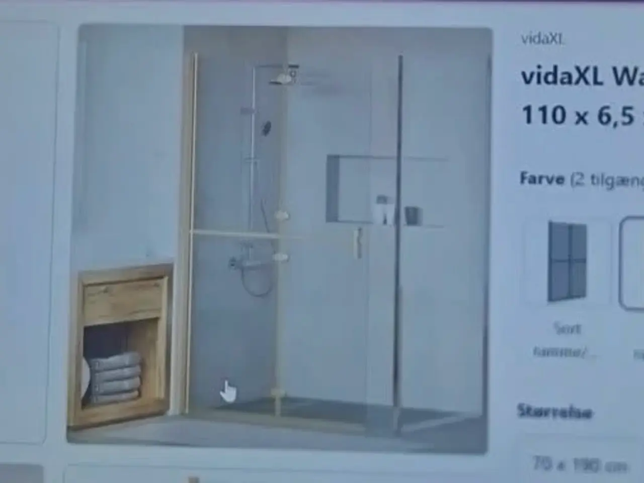 Billede 1 - Walk-in bruse væg