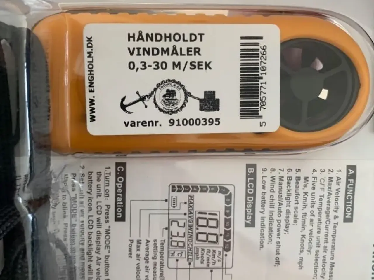 Billede 2 - Anemometer / vindmåler