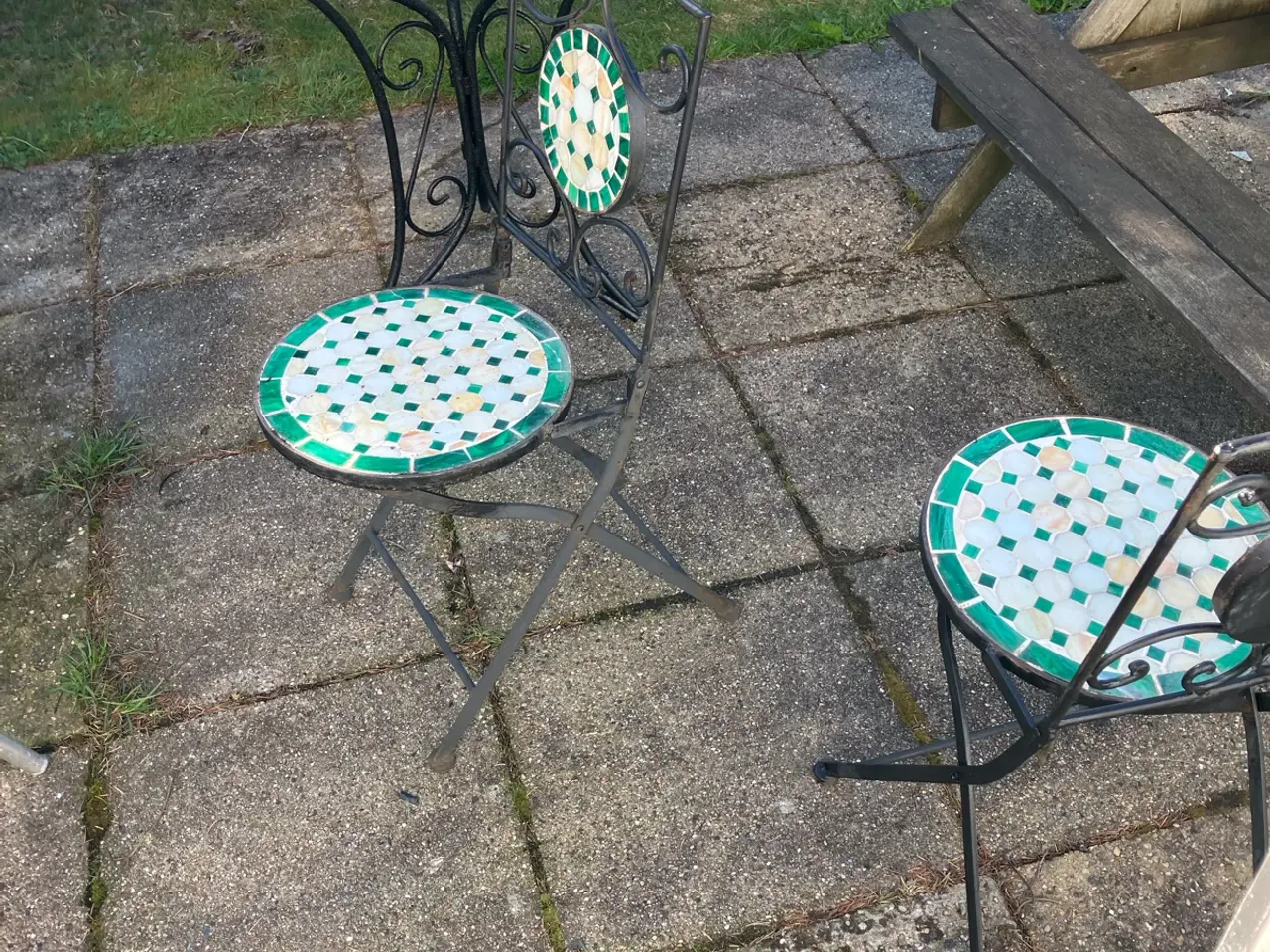 Billede 1 - Fransk café bord med 2 stole