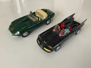 Corgi Batmobile og Maisto Jaguar & Cabriolet 