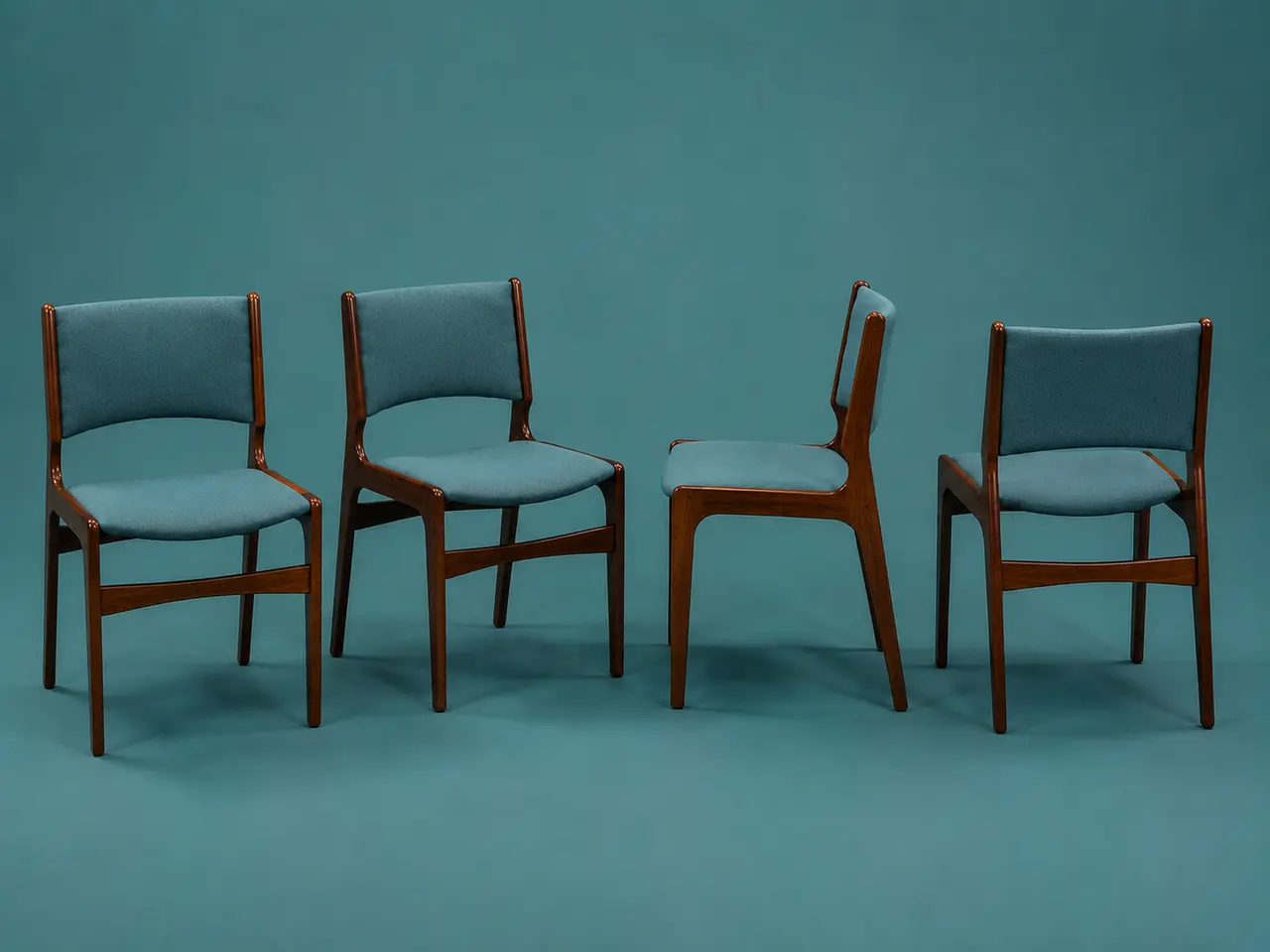 Billede 3 - Smukke Erik Buch spisebordsstole i teak (Model 89)