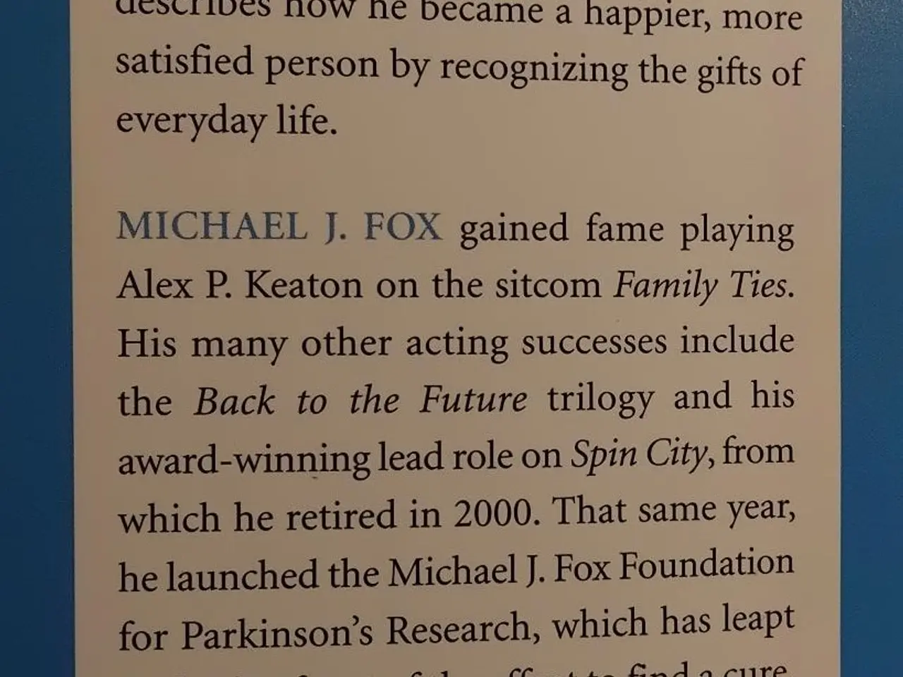 Billede 3 - Michael J Fox - Always Looking Up - Parkinson's