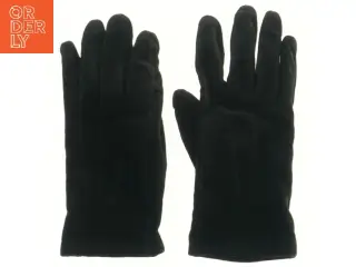 Sort ruskind læderhandsker (str. 24 cm)