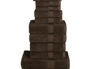Håndklædesæt 12 stk. SOLUND 600 g/m² - brun