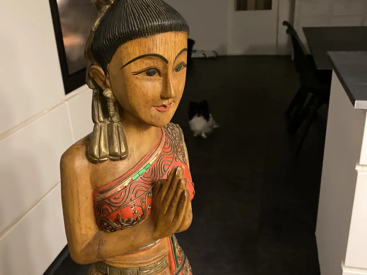 Billede 5 - Træskulptur kvinde 