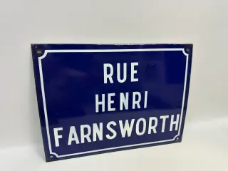 Vintage emaljeskilt / vejskilt (fransk)