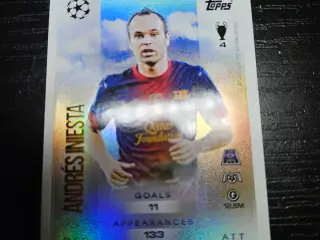 Andres Iniesta Cup Champion Fodboldkort
