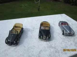 3 stk Modelbiler WV Boble - BMW 502 - Jaguar XK 12