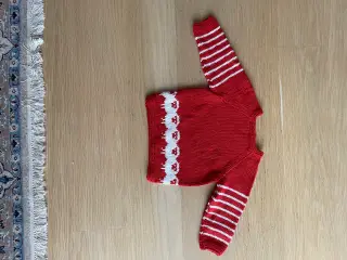 Sweater med får, ny og ubrugt strik