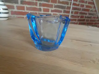 Blå glas vase