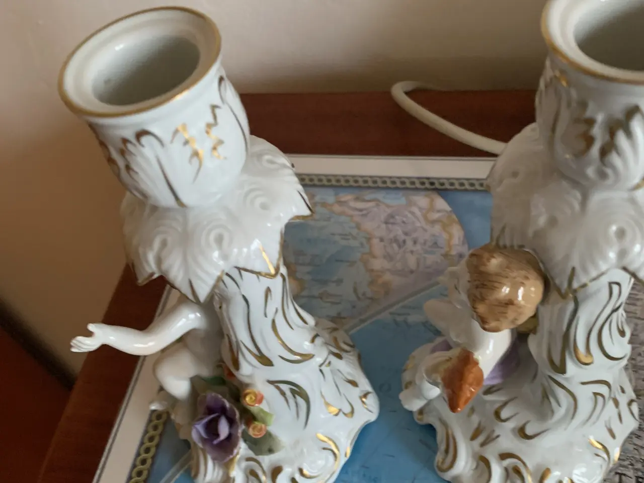 Billede 4 - Gamle porcelæns lysestager