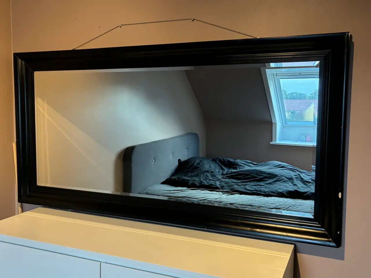 Billede 4 - Stor spejl med sort ramme