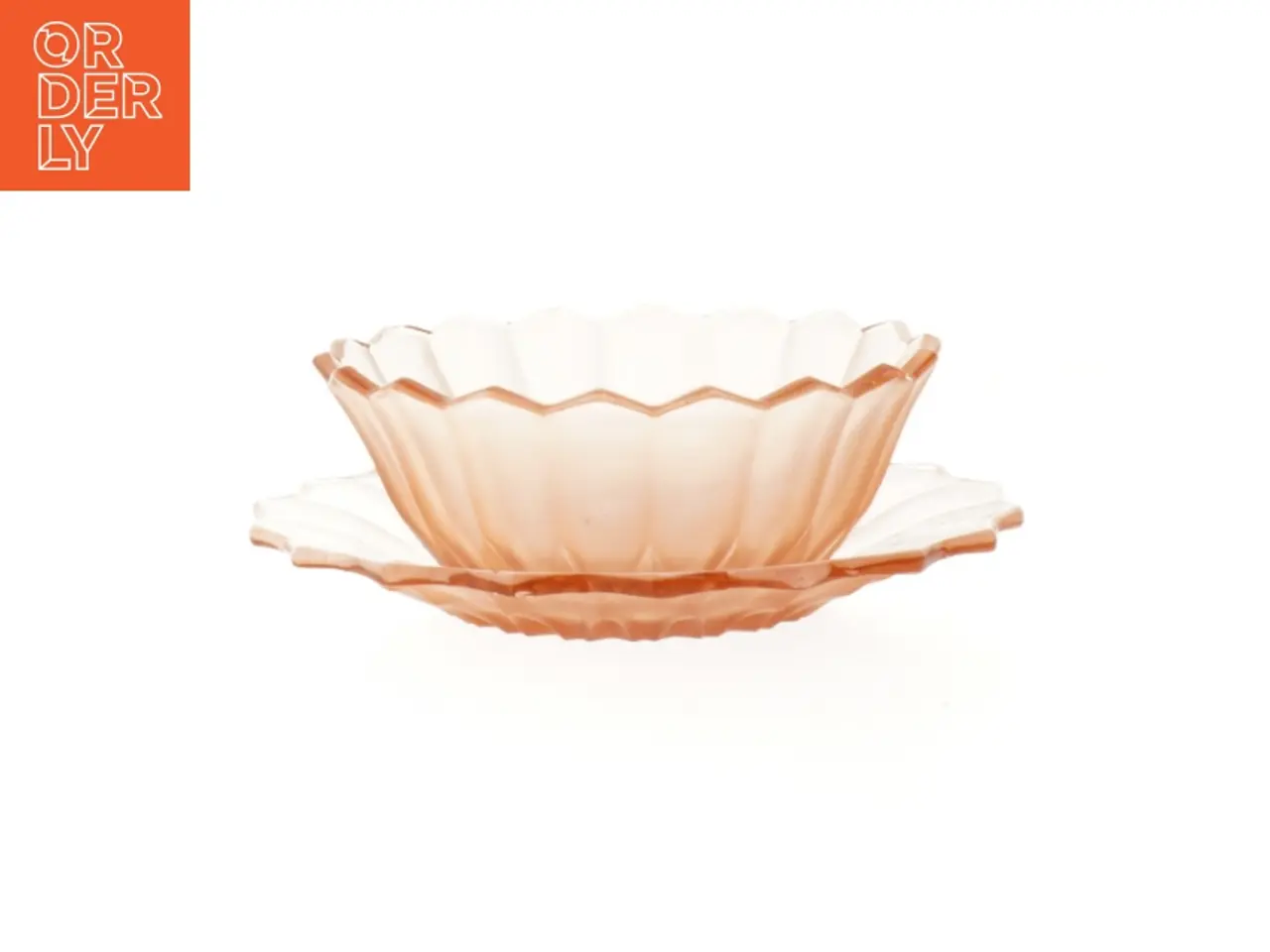 Billede 1 - Dekorativ glasskål (str. Ø 16 cm)